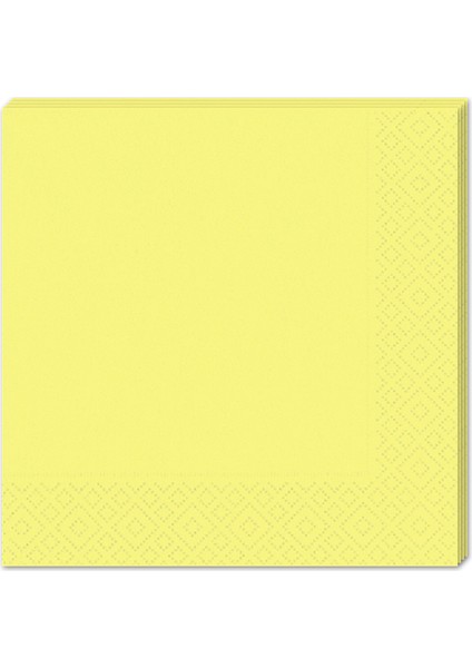 Makaron Peçete, 33 x 33 cm - 16 Adet - Sarı