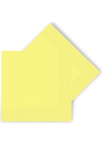 Makaron Peçete, 33 x 33 cm - 16 Adet - Sarı modelleri