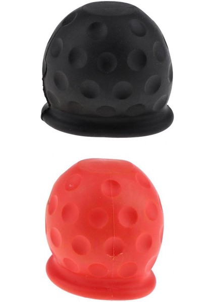 Araba Çekme Topu Bar Çekme Korumak Towbar Towball Kapak Siyah + Kırmızı