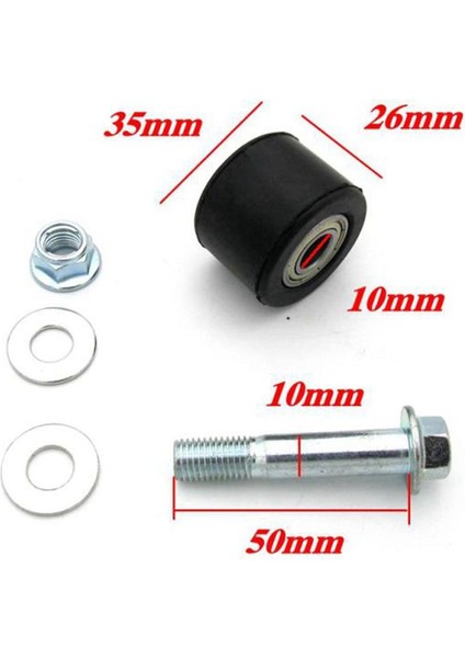 10MM Zincir Rulo Kasnak Kaydırıcı Gergi Çukur Kir Bisiklet Tekerlek Kılavuzu Motor