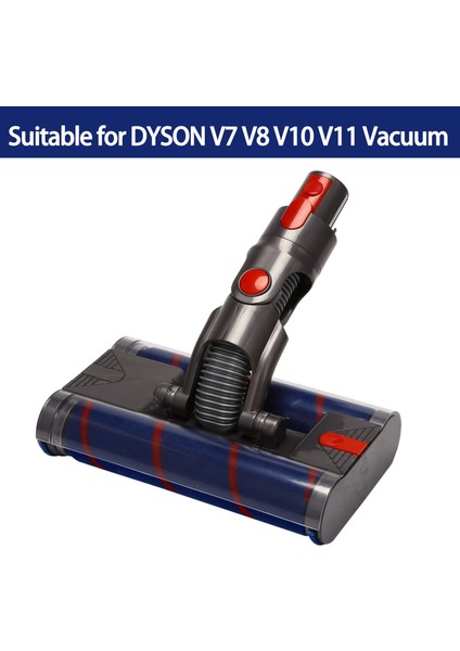 Shuai Yan Dyson V8 V7 V10 V11 Için Motorlu Çift Zemin Fırça Kafa Aracı Elektrikli Süpürge Yumuşak Süpürücü Silindir Kafa Zemin Fırçası (Yurt Dışından)