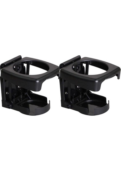 2 Adet Araba Katlanır Içecek Tutucu Tekne Araç Kupası Kupalar Standı Taşınabilir Siyah