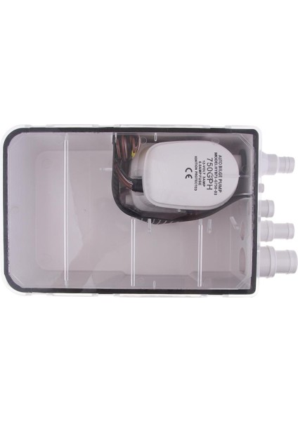 12 V 750GPH Duş Ağzı Pompa Sistemi Otomatik Binge / Tahliye Kutusu Tekne Için