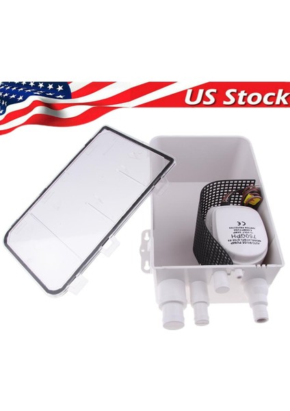 12 V 750GPH Duş Ağzı Pompa Sistemi Otomatik Binge / Tahliye Kutusu Tekne Için modelleri