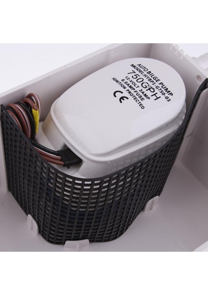 12 V 750GPH Duş Ağzı Pompa Sistemi Otomatik Binge / Tahliye Kutusu Tekne Için fırsatları