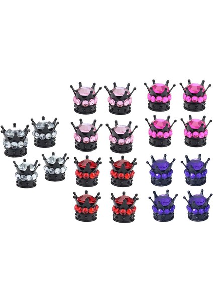 4 Krom Taç Bling Elmas Lastik / Tekerlek Kök Vana Caps Araba Kamyon Beyaz fırsatları