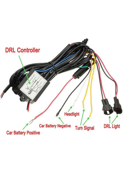 Araba LED Gündüz Çalışan Lamba Sis Işığı Drl Koşum Kapalı Kontrol Dimmer