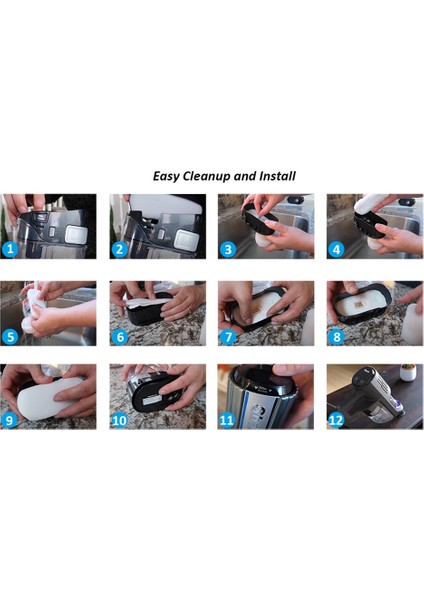 Filtre Parçaları Değiştirme Için Shark HZ2002 HZ2000 Vertex Kablolu Ultralight Duoclean Powerfins Çubuk Elektrikli Süpürge 4 Adet (Yurt Dışından) modelleri