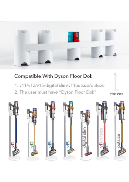 Dyson V11 Dok Depolama Braketi Parçaları Için Ücretsiz Delme 36.3 cm Elektrikli Süpürge Parçaları Aksesuarları (Yurt Dışından)