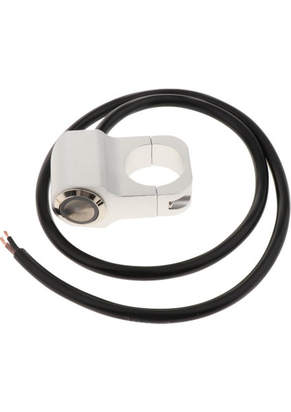 12 V Motosiklet Gidon Far Push Button Anahtarı Paslanmaz On-Off Beyaz