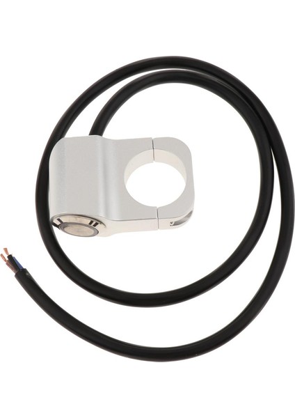 12 V Motosiklet Gidon Far Push Button Anahtarı Paslanmaz On-Off Beyaz