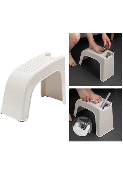 Duş Ayak Dinlenme Standı Çok Fonksiyonlu Duş Ayak Tabure Ev Beyaz indirimleri