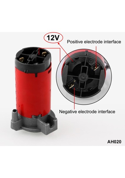 Kırmızı Evrensel 12 V 0.08 0.12MPA Hava Kompresörü Hava Korna Araba Kamyon Araç Için(Yurt Dışından)