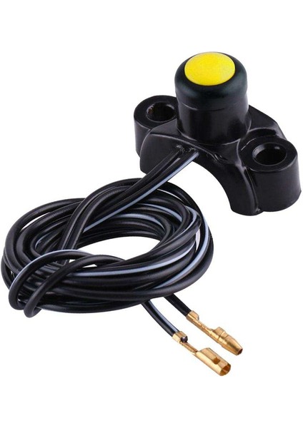 Motosiklet Atv 22MM Gidon Motoru Kill Stop Start Düğme Anahtarı - Sarı