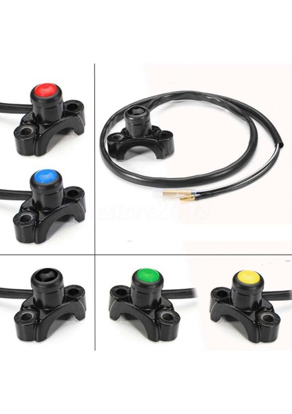 Motosiklet Atv 22MM Gidon Motoru Kill Stop Start Düğme Anahtarı - Sarı modelleri
