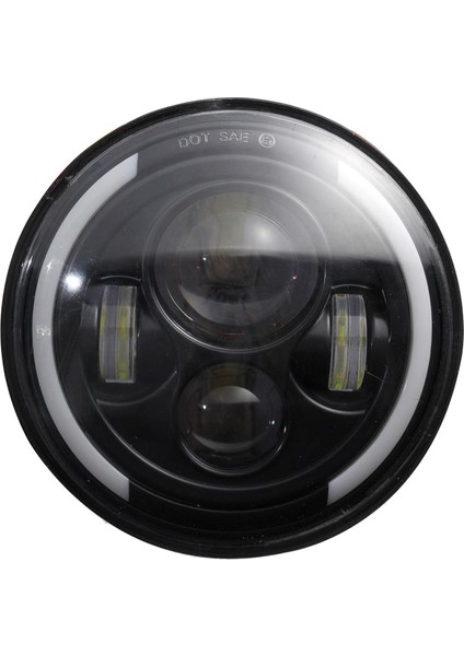 7 Inç Yuvarlak Farlar 200W Amber Dönüş Sinyal Işıkları Wrangler Için - Ay Hilal Ay