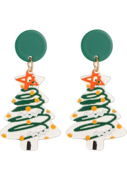 1 Çift Noel Saplama Küpe Kadınlar Için Küpe Kızlar Için Xmas Hafif D
