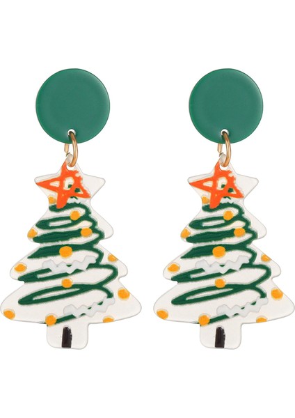 1 Çift Noel Saplama Küpe Kadınlar Için Küpe Kızlar Için Xmas Hafif D