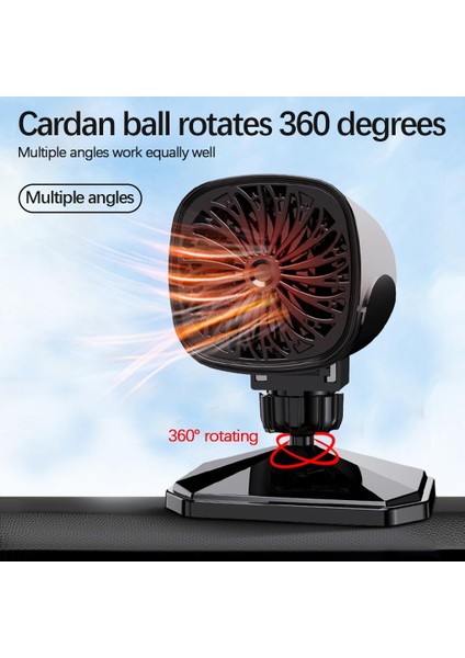 Oto Araba Isıtıcı Takma Sigara Çakmak Dokuman Otomobil Ön Cam Fan 12 V Siyah