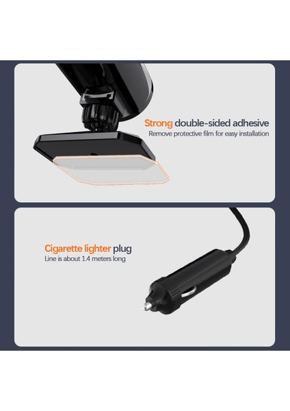 Oto Araba Isıtıcı Takma Sigara Çakmak Dokuman Otomobil Ön Cam Fan 12 V Siyah
