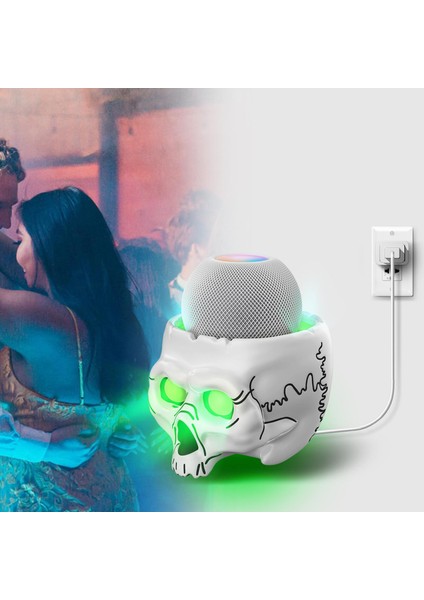 Kafatası Şeklinde Hoparlör Tutucu - Mavi (Yurt Dışından) modelleri