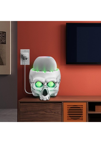 Kafatası Şeklinde Hoparlör Tutucu - Mavi (Yurt Dışından) indirimleri