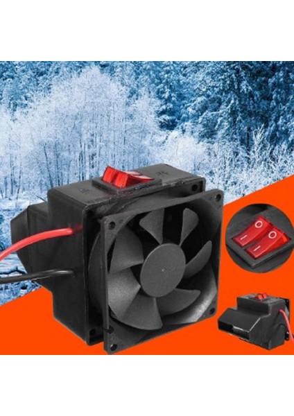 12 V 300W Oto Isıtıcı Fan - Siyah (Yurt Dışından)