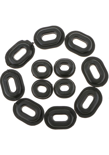 48X Yan Kapak Grommet Honda CG125 Motosikletler Için Oval Yuvarlak Yıkayıcı