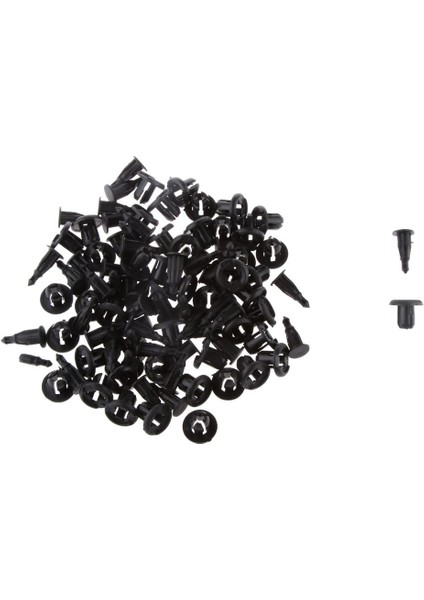 50 Adet 10MM Klipler Push Tipi Perçin Tutucu Raptiye Tampon Honda Black B02 Için