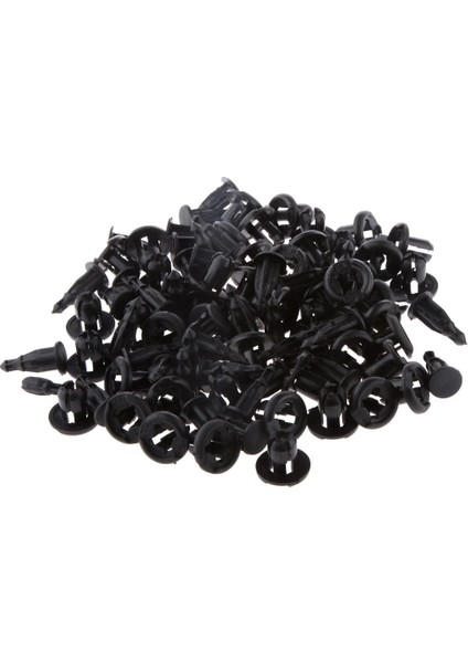 50 Adet 10MM Klipler Push Tipi Perçin Tutucu Raptiye Tampon Honda Black B02 Için