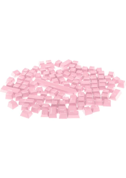 Mekanik Klavye Pembe Için 108-ANAHTAR Abs Saydam Keycaps Anahtar