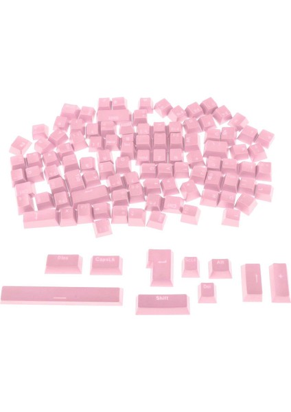 Mekanik Klavye Pembe Için 108-ANAHTAR Abs Saydam Keycaps Anahtar