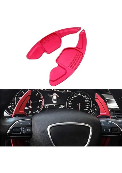 Shift Paddle Shifter Uzatma Audi A3 A4L A5 A6 A7 A8 S5 Q5 Kırmızı Için Dayanıklı