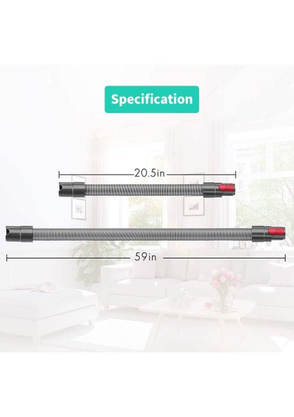 Esnek Aralık Aleti + Dyson V8 V10 V7 V11 Elektrikli Süpürge Için Geri Çekilebilir Hortum Kiti, Bağlantı ve Uzatma Olarak (Yurt Dışından)