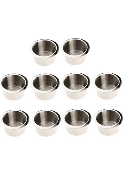 10X Paslanmaz Çelik Kupası Içecek Tutucu Deniz Araba Kamyon Camper Rv Için Cilalı