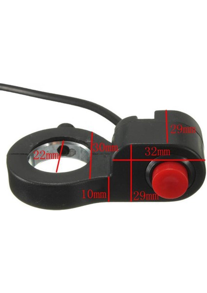 Evrensel 7/8 "kırmızı Öldürmek Durdurma Anahtarı Atv Go Kart Dirt Bike Parçası