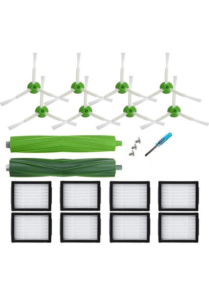 18 Adet Hepa Filtre Yan Fırça Rulo Fırça Irobot Roomba I7 E5 E6 I3 Serisi Robot Elektrikli Süpürge Yedek Parçalar (Yurt Dışından)