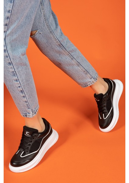 Siyah Beyaz Kadın Sneaker 0012153 indirimleri