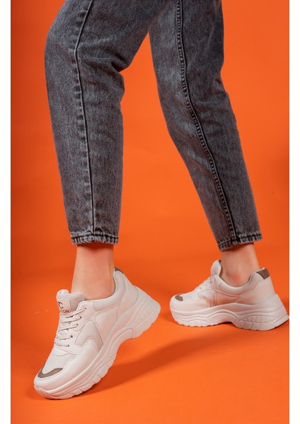 Bej Vizon Kadın Sneaker 0012140 fırsatları