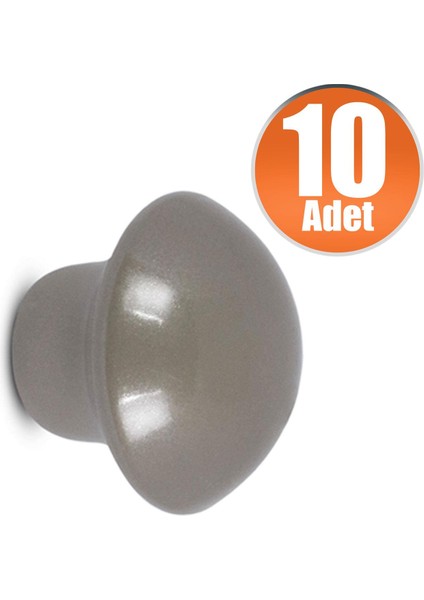 Mantar Düğme Kulp Çekmece Dolap Kapak Kulpu Kulbu Saten Tek Vidalı Metal Kulpları (10 ADET)