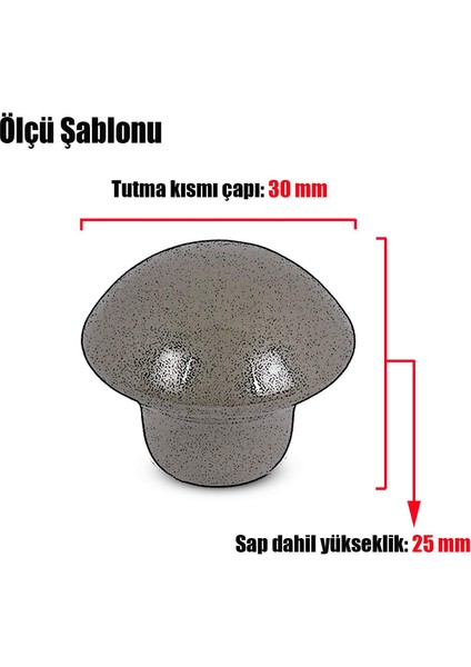 Mantar Düğme Kulp Çekmece Dolap Kapak Kulpu Kulbu Beyaz Tek Vidalı Metal Kulpları (10 ADET)