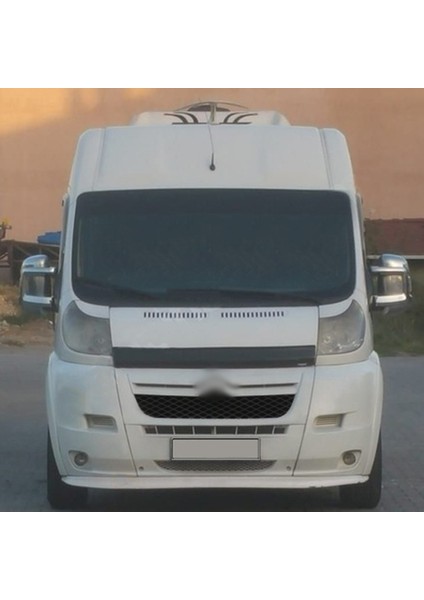 Citroen Jumper Ön Kaput Koruyucu Rüzgarlık Deflektör Akrilik Abs 4mm Parlak Siyah 2006-2014