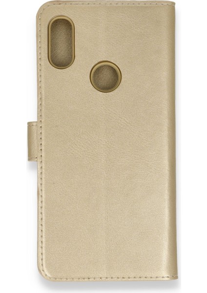 Huawei Y6S Kılıf Kapaklı Cüzdan Standlı Deri - Gold