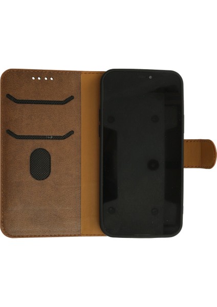 iPhone 13 Kılıf Kapaklı Cüzdan Standlı Deri - Taba fırsatları