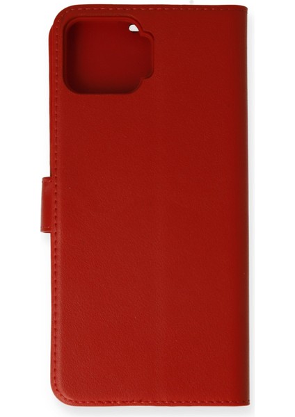Oppo Reno 4 Lite Kılıf Kapaklı Cüzdan Standlı Deri - Kırmızı