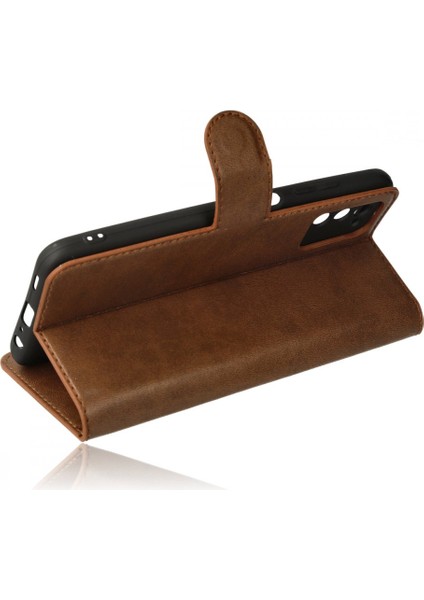 Realme 6i Kılıf Kapaklı Cüzdan Standlı Deri - Gold indirimleri