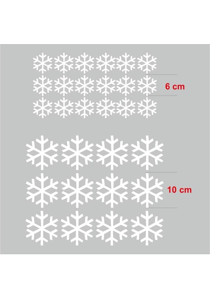 40 Adet Küçük Büyük Kar Taneleri Yılbaşı Vitrin Sticker modelleri