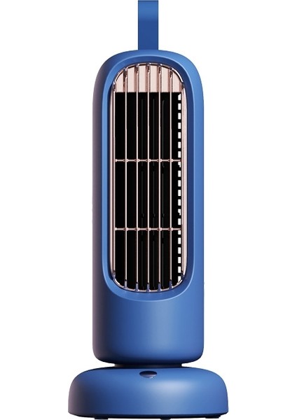 USB Girişli Mini Retro Fan - Mavi (Yurt Dışından)