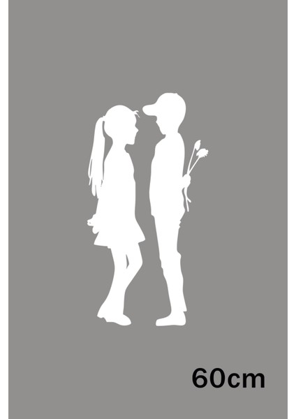 Sevgililer Günü 60CM Sticker - Beyaz fiyatları