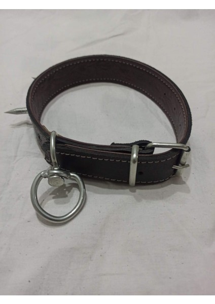 Orta Irk Süslü Deri Çivili Dikenli Korumalı Köpek Tasmasi Boy 66 cm En 4 cm T fırsatları
